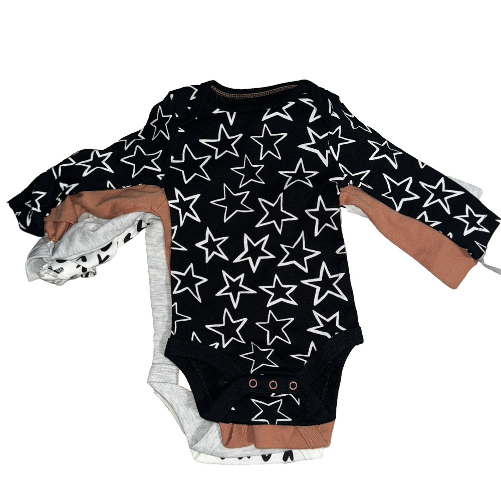 Cloud Island Baby Sizeโ 0-3 Months Long Sleeve Bodysuit Basic Layering